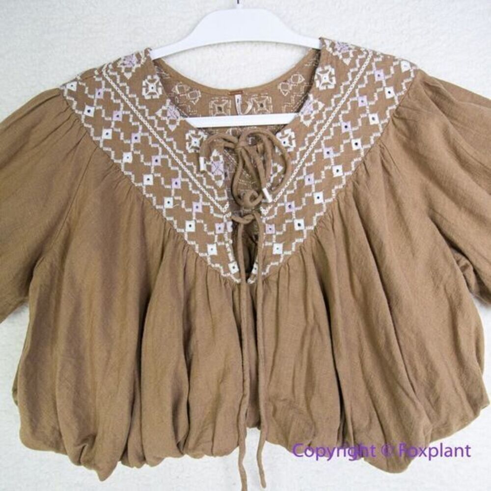 New! Free People Joni Embroidered Top, size XS - Picture 3 of 16